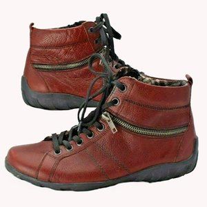 Remonte Dormdorf Burgandy Ankle Side Zip Boot